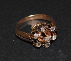 Antique Diamond Chip Cluster Ring
