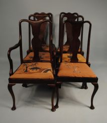 Set of Six Queen Anne Chairs
