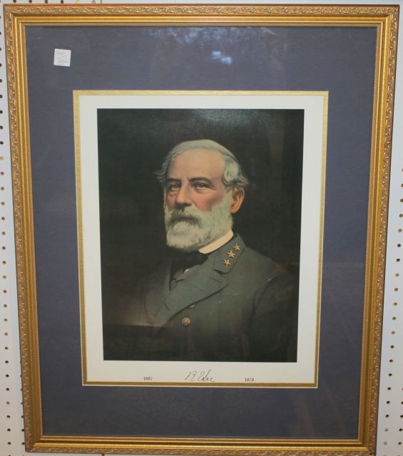 Framed and Matted Print of Robert E. Lee