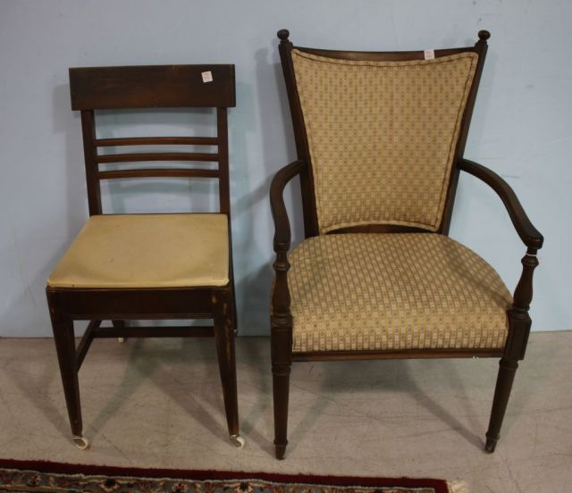 Two Vintage Chairs and One Arm Chair