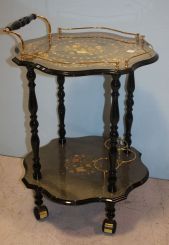 Italian Serving Cart with Three Wine Holders