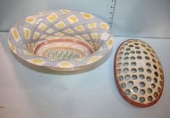 Two MacKenzie Childs Ltd. Pottery Pieces