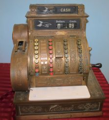 Brass with Marble National Cash Register
