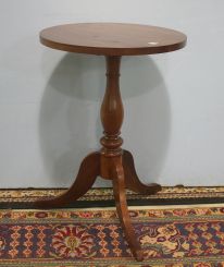 Round Cherry Lamp Table