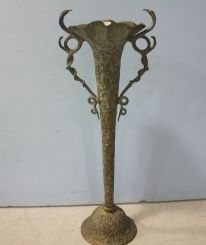 20th Century Brass Umbrella Stand with Persian Motif