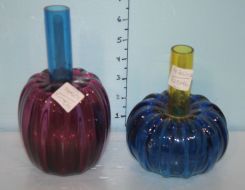 Two Jewel Bud Vases