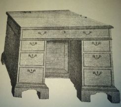 Chippendale Bureau Table