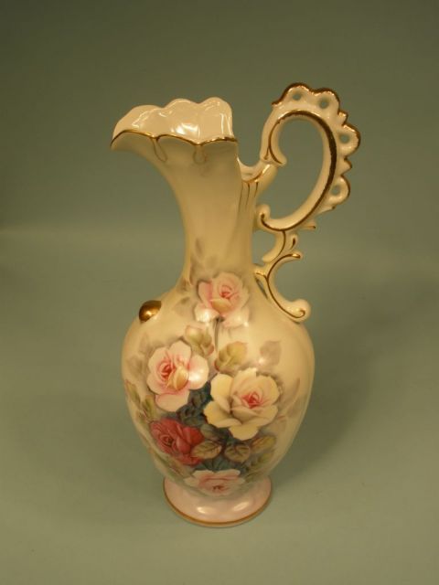 Large 1940s Handpainted Ewer