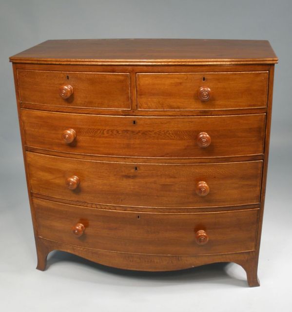 English Mahogany Bow Front Chest