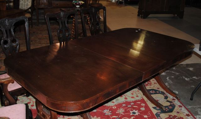 1930's Mahogany Duncan Phyfe Dining Table