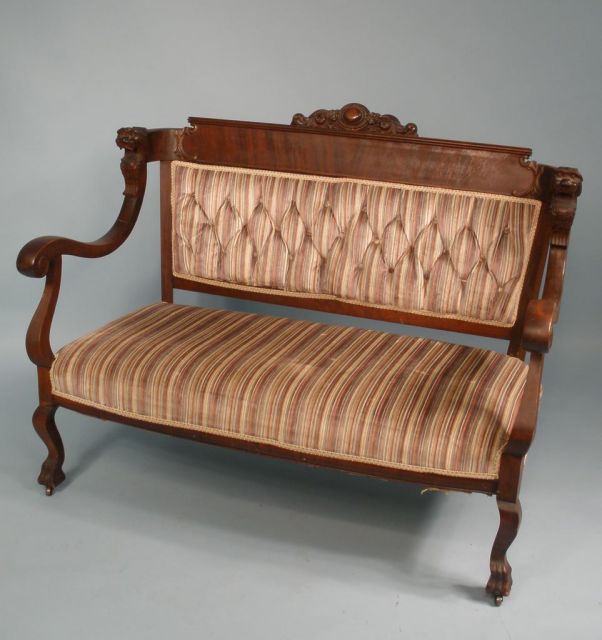 1910 Mahogany Victorian Loveseat