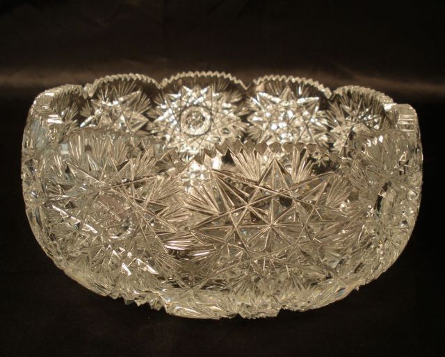 American brilliant cut glass bowl