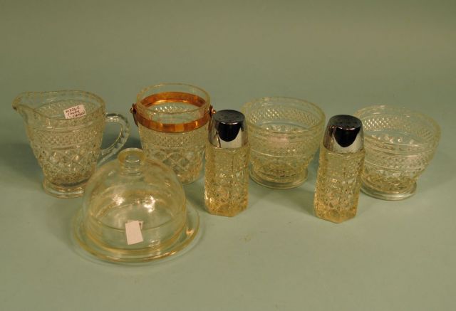 7 Piece Pressed Glass