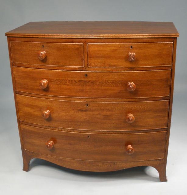 English Mahogany Bow Front Chest