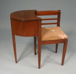 1940's Walnut Gossip Bench