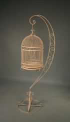 White Iron Bird Cage