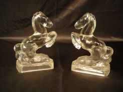 McKee Glass Horse Bookends