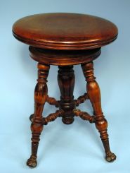 Early 20th Century Mahogany Piano Stool