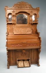 Late Victorian Oak Pump Organ