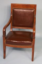 1st Quarter 19th Century Restoration Walnut Fauteuil