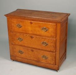 1900's Oak three Drawer Chest