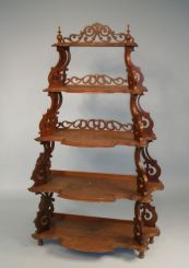 Walnut Victorian Etagere