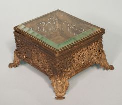 Brass Ormolu Jewelry Box