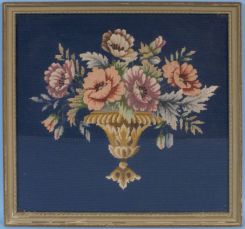 Framed Needlepoint of Urn