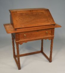 Unusual Walnut Slant Front Desk w/fitted Interior