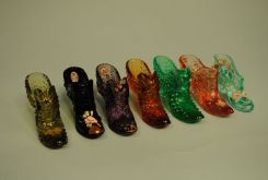Collection of Fenton Glass Shoes