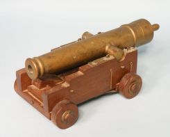 Small Display Brass Cannon