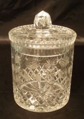 Cut glass Biscuit Jar