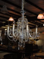 Six Arm Crystal Chandelier