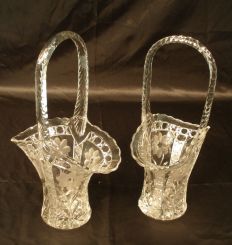 Pair of Elegant Glass Baskets