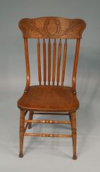 Oak Victorian Pattern Back Chair