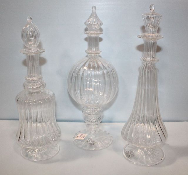 Three Contemporary Two Company Decanters