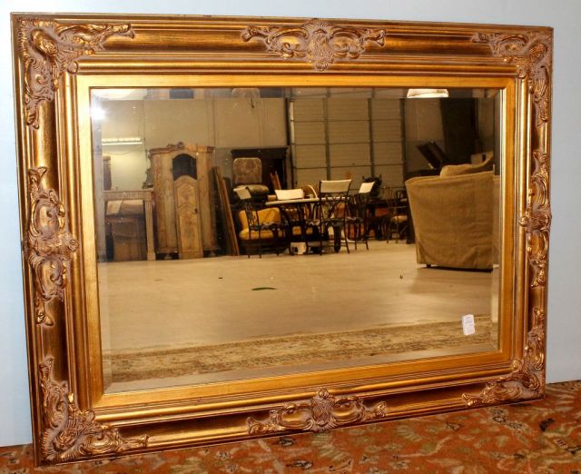 Large Contemporary Beveled Glass Mirror