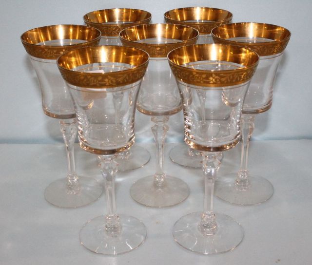 Set of Seven Tiffin Wine Glasses