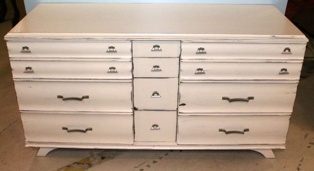 Hand Painted White Dresser