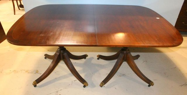 Two Pedestal Duncan Phyfe Dining Table