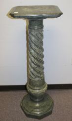 19th Century Spinach Green Pedestal