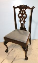 Single Carved Chippendale Style Dining Chair