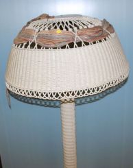 Antique Wicker Floor Lamp