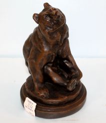 Bronze Figurine of Sitting Bear
