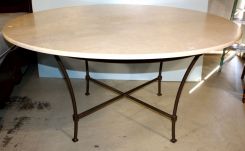 Large Marble and Iron Table