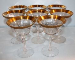 Set of Eight Tiffin Champaign Glasses