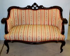 Mahogany French Queen Anne Settee