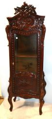 Mahogany Glass Door Display Cabinet