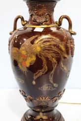 Relief Porcelain Oriental Lamp