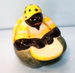 Shearwater Pottery Figurine of African American Woman and Bowl